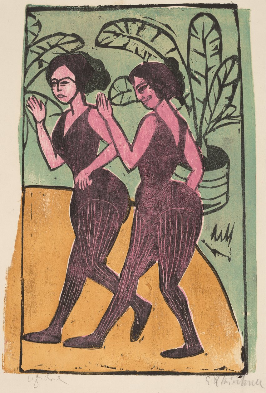 इंग्लिश स्टेप डांसर्स, 1911। द्वारा अर्नस्ट लुडविग किरचनर