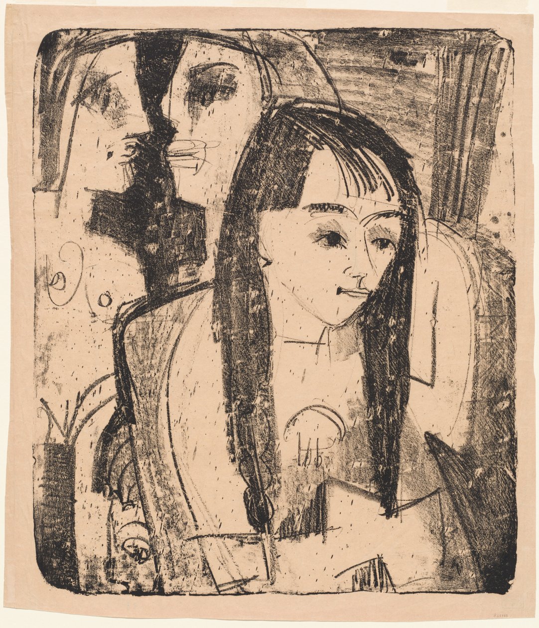 पोर्ट्रेट ऑफ़ ए गर्ल, 1921। द्वारा अर्नस्ट लुडविग किरचनर