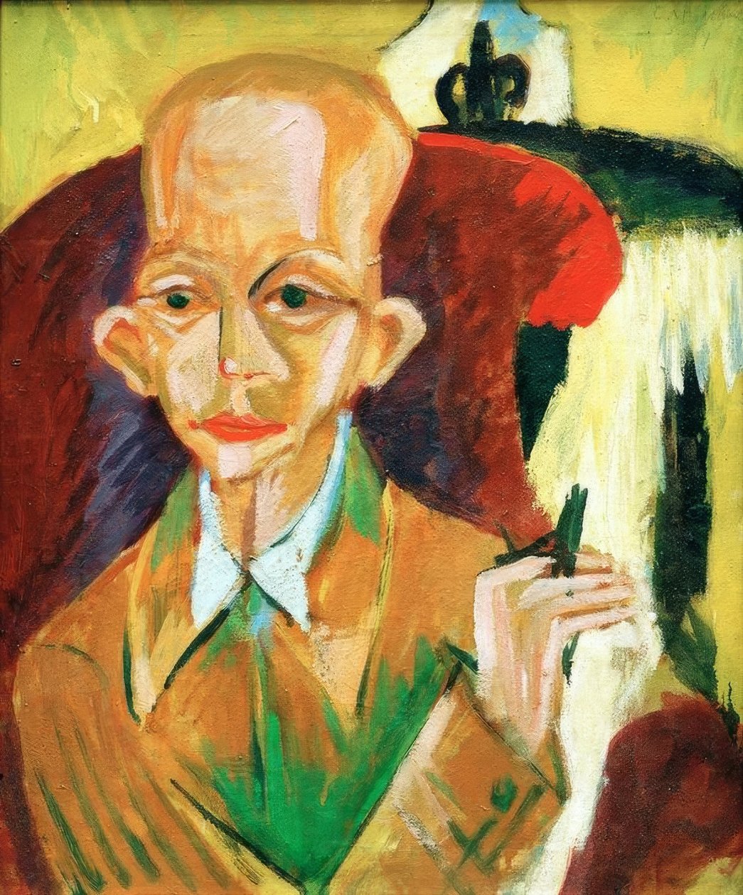 Oskar Schlemmer का पोर्ट्रेट द्वारा अर्नस्ट लुडविग किरचनर