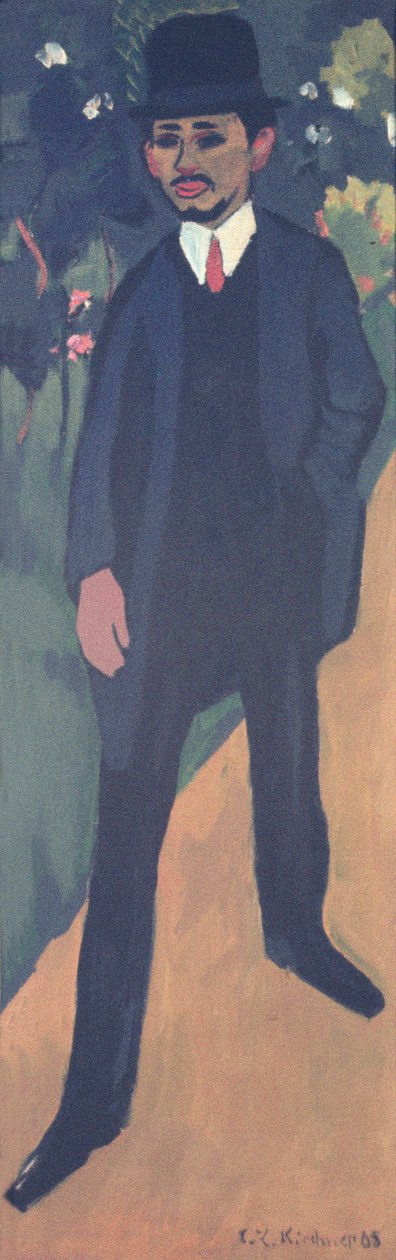 इरिच हेकेल (1883-1970) 1911 का चित्र द्वारा अर्नस्ट लुडविग किरचनर