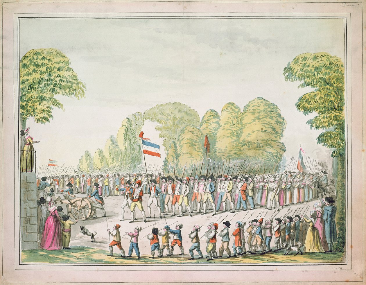 क्रांतिकारी जुलूस, सी। 1789 द्वारा एटिने बेरीकोर्ट