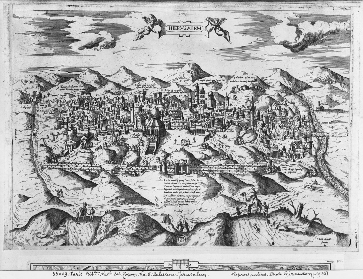 यरूशलेम, 1570 का दृश्य द्वारा एटिने डुपेरासी