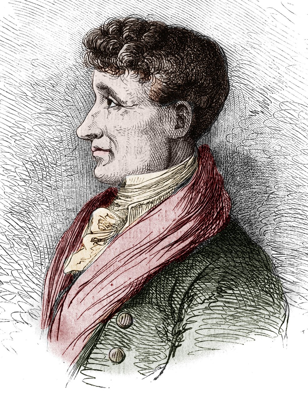 जोसेफ जौबर्ट का पोर्ट्रेट (1754-1824), फ्रांसीसी लेखक। "" ले मैगासिन सुरम्य "" में बोकोर द्वारा उत्कीर्णन द्वारा एटिने गेब्रियल बोकोर्ट
