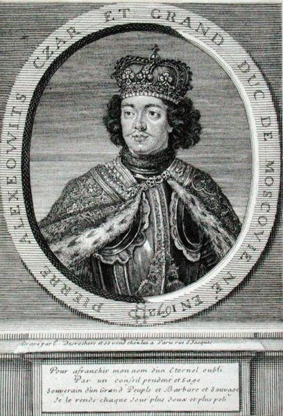 पीटर I (1672-1725) (उत्कीर्णन) द्वारा एटिने जेहैंडियर डेसोचर्स