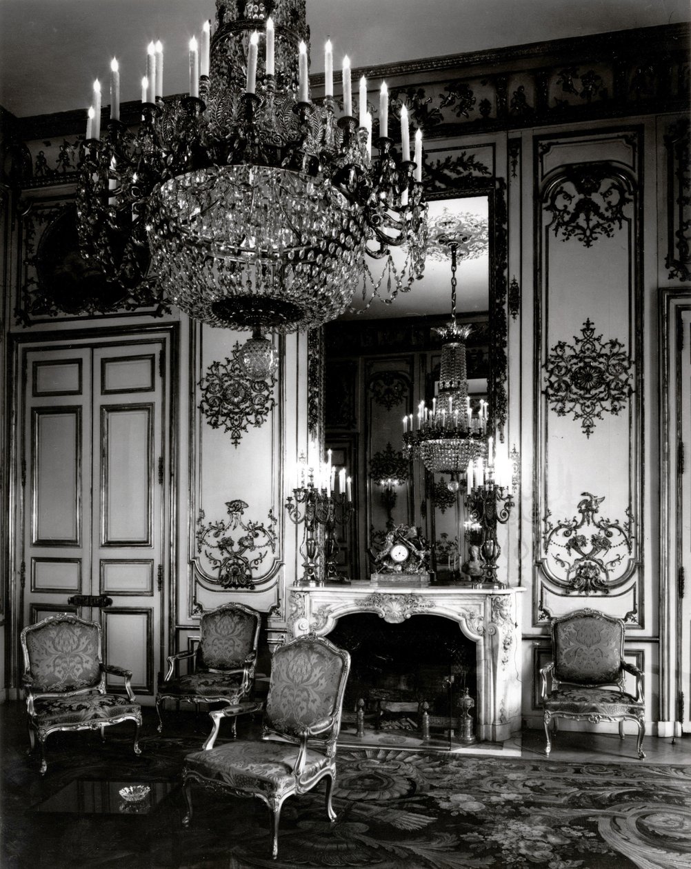 Hotel d'Evreux (अब Palais de l'Elysee), पेरिस का आंतरिक भाग: महान सैलून। इटियेन लुई बौली (एटिने-लुई बौली), फ्रांसीसी वास्तुकार (1728-1799) द्वारा वास्तुकला। द्वारा एटिने लुई बाउली