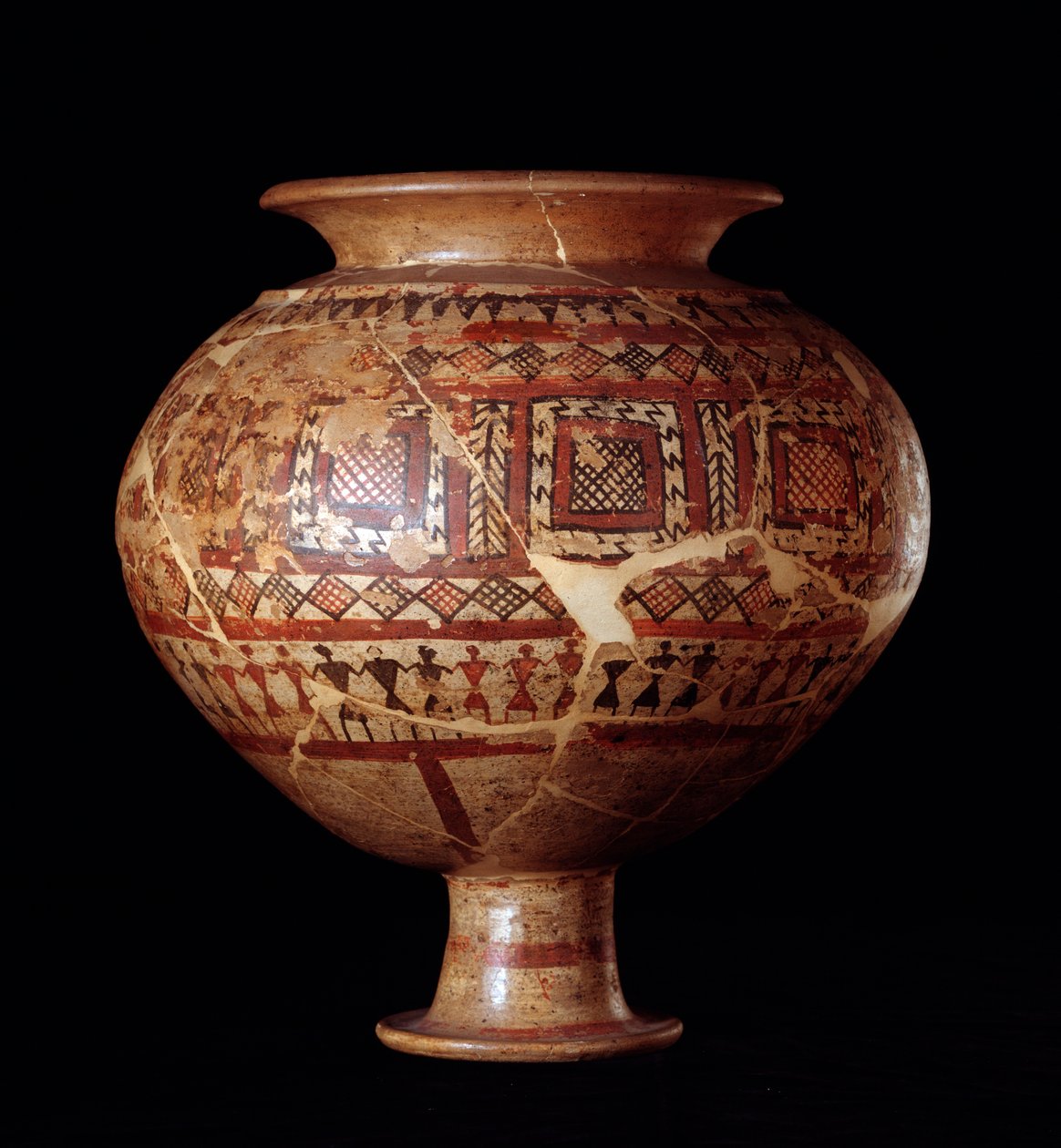 Etruscan सभ्यता: कब्र 3 से olla फूलदान, ब्यूकसियोस के नेक्रोपोलिस एक बिसेंजियो - 7 वीं ईसा पूर्व द्वारा इट्रस्केन