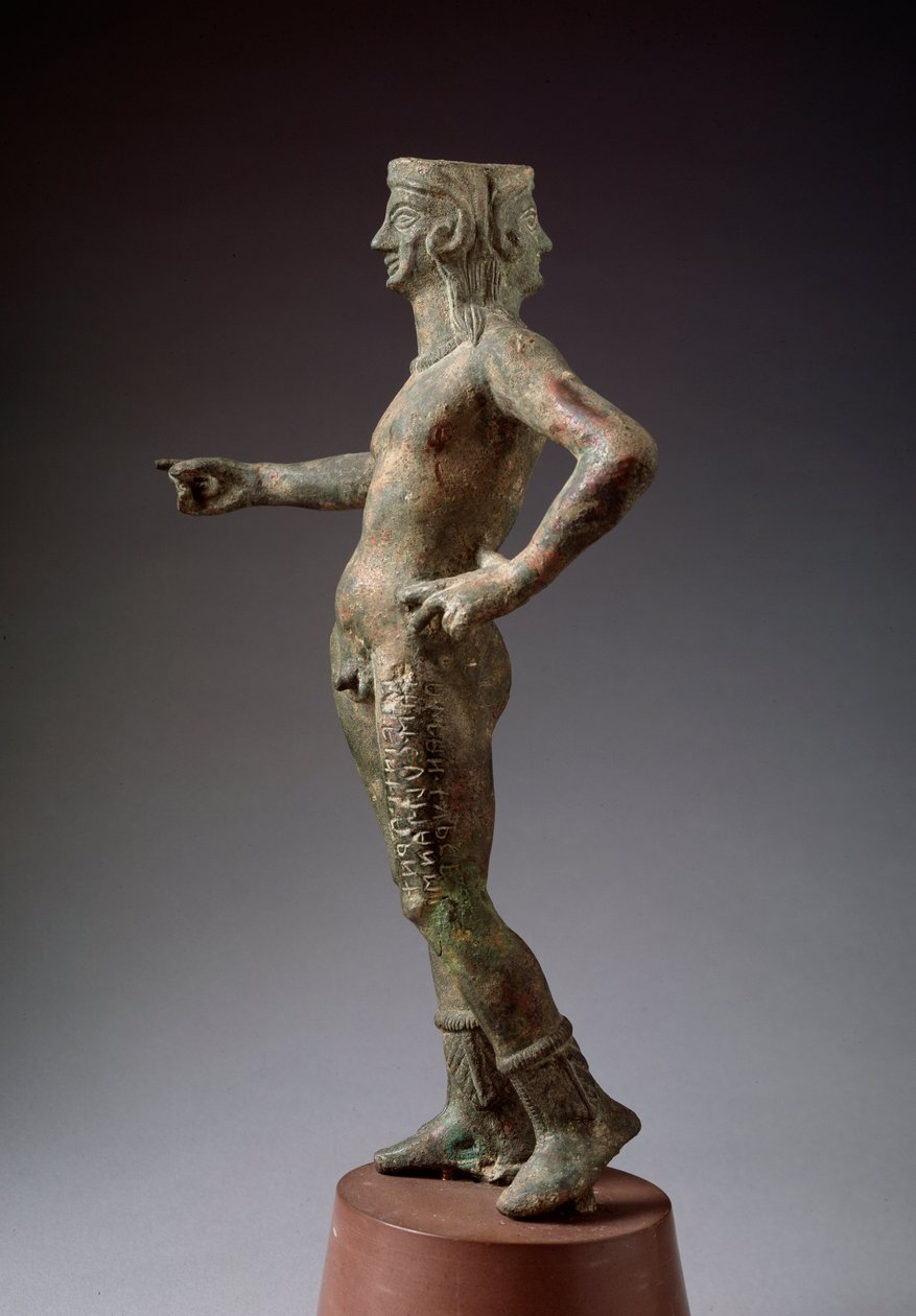 डिजाइन Culsans की दिव्यता। कांस्य मूर्तिकला, तीसरी शताब्दी ई.पू द्वारा Etruscan Etruscan