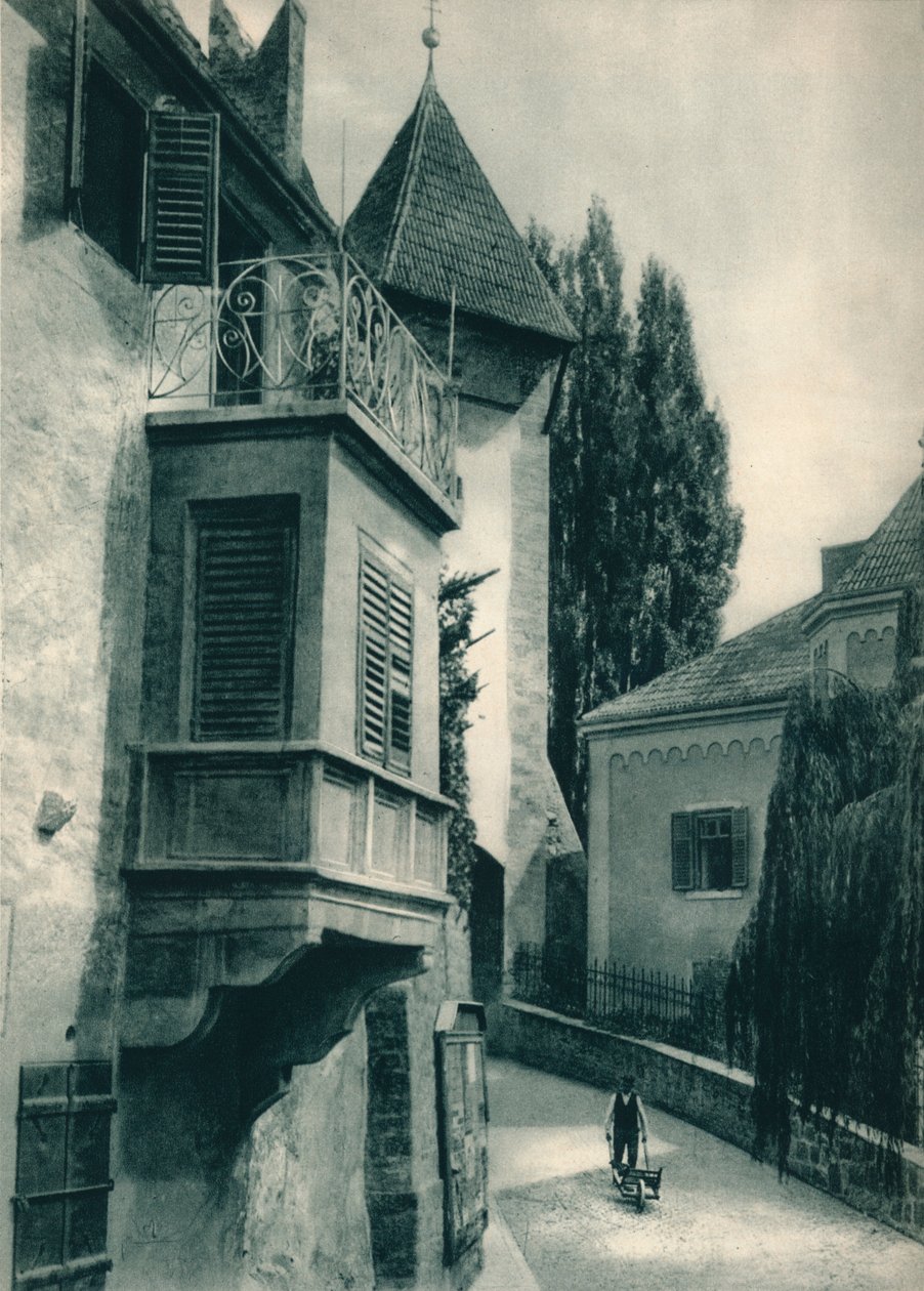 मेरनो, साउथ टायरॉल, 1927 का एक शांत कोना द्वारा यूजेन पोपेल