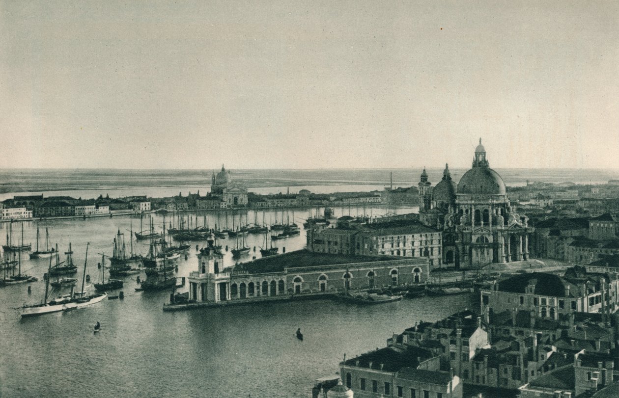 ग्रांड कैनाल और सांता मारिया डेला सैल्यूट, वेनिस, इटली, 1927 का चर्च द्वारा यूजेन पोपेल