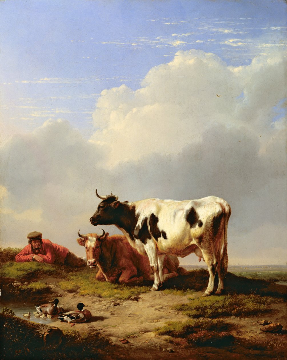 मध्याह्न विश्राम, 1847 द्वारा यूजीन जोसेफ वेर्बोकेवन
