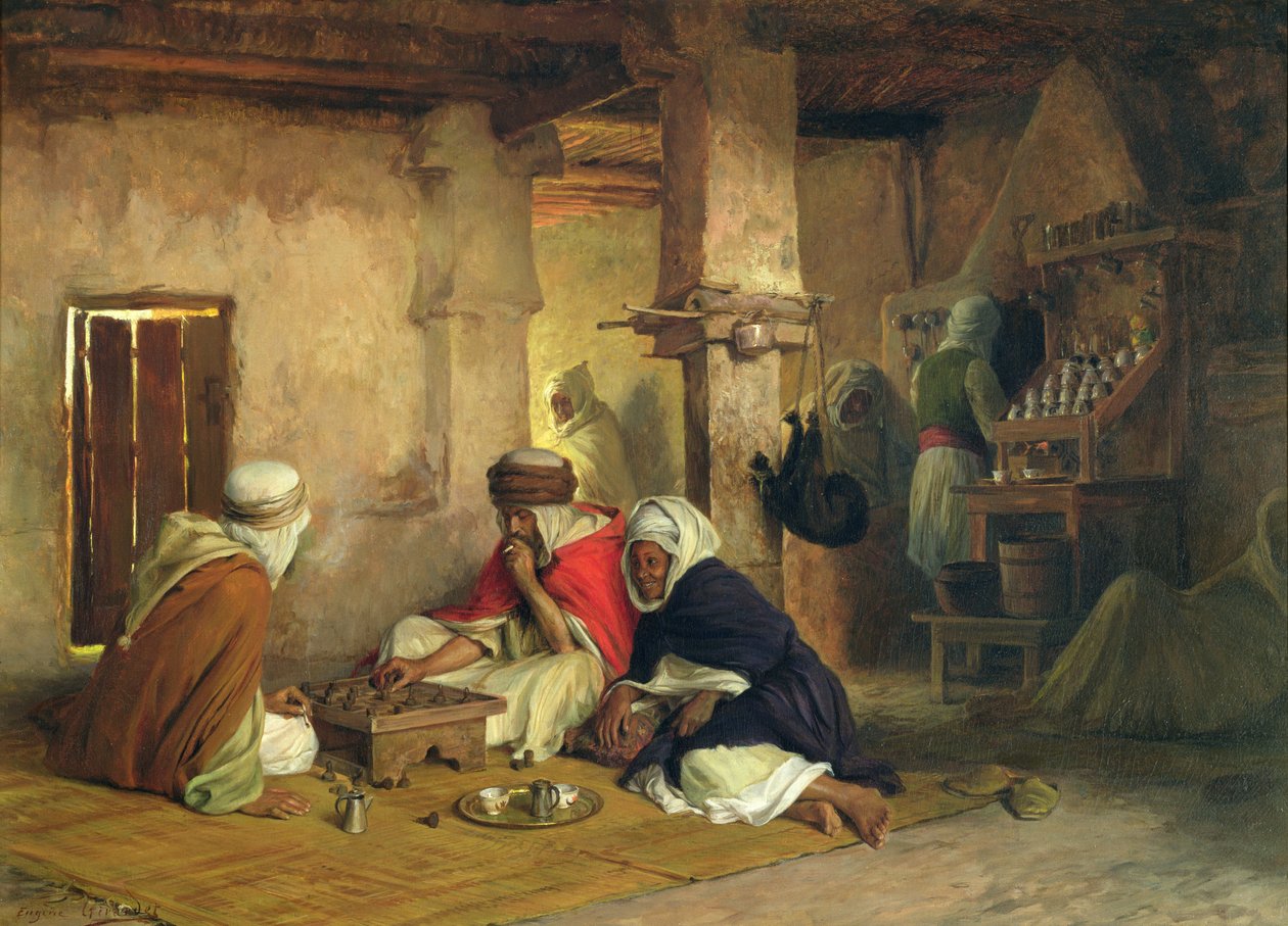 मोरक्को कॉफी हाउस, c.1874 द्वारा यूजीन एलेक्सिस गिरार्डेट