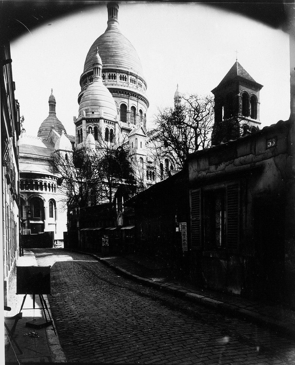 पेरिस, Sacre Coeur बेसिलिका, c.1900 (जिलेटिन सिल्वर प्रिंट) द्वारा यूजेन एटगेट