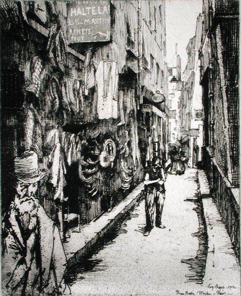 पेरिस की सड़क, '1 से 20वीं तक: पेरिस की व्यवस्था...', 1903 में प्रकाशित (नक़्क़ाशी) द्वारा यूजीन बियोट