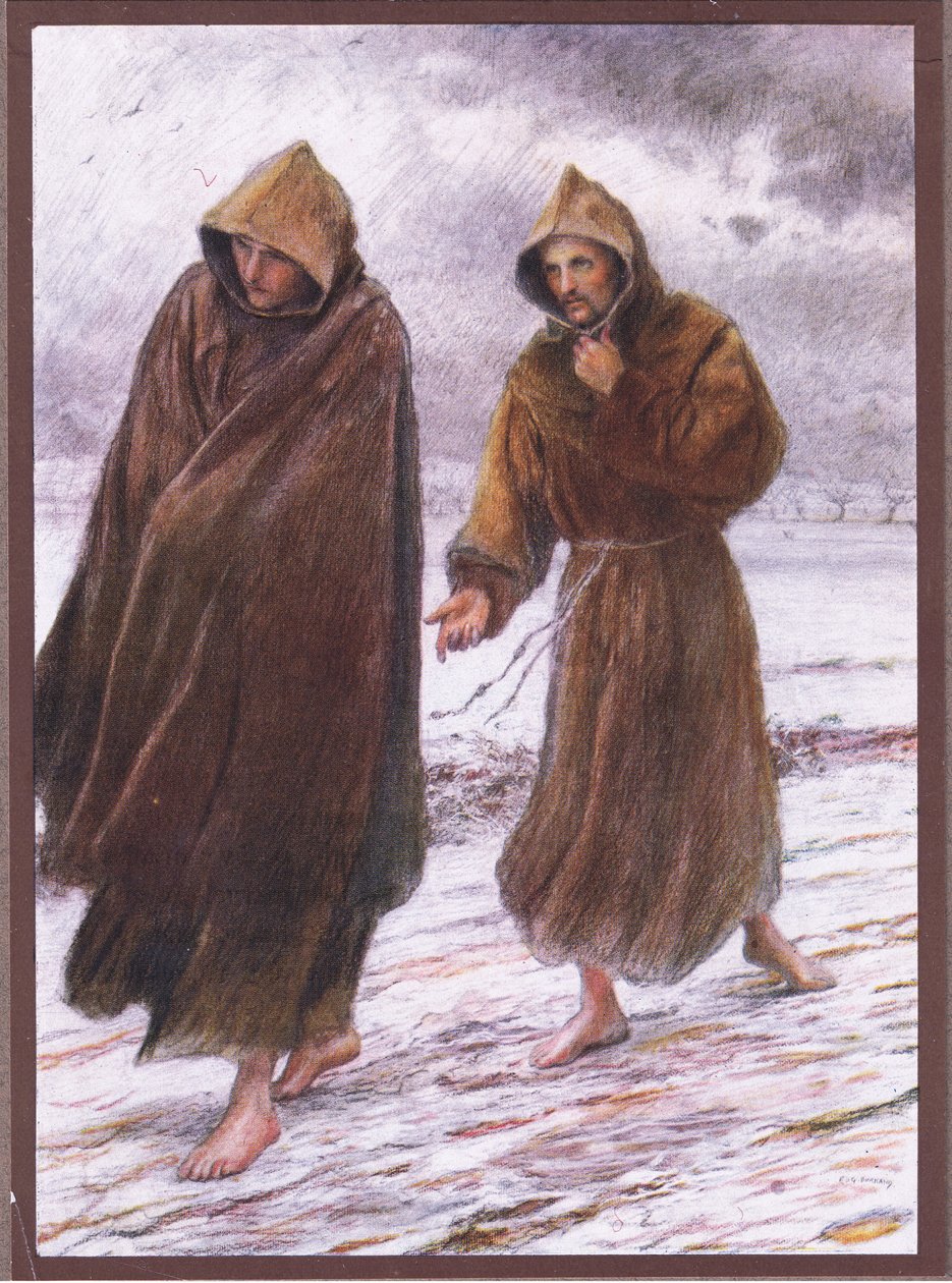 सेंट फ्रांसिस ने फ्रायर लियो को स्थापित किया, जहां पूर्ण आनंद पाया जाता है, 1919 द्वारा यूजीन बर्नैंड