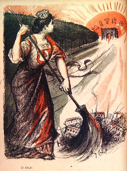 'L'Assiette Au Beurre', पब से झाड़ू। 10 जनवरी 1903 (लिथो) द्वारा यूजीन कैडल