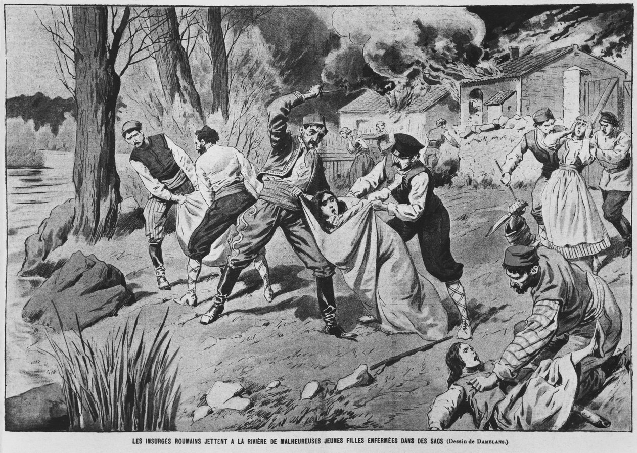 रोमानियाई किसानों का विद्रोह, &39;ले पेलेरिन&39; का चित्रण, 7 अप्रैल 1907 द्वारा यूजीन डंबलान्स