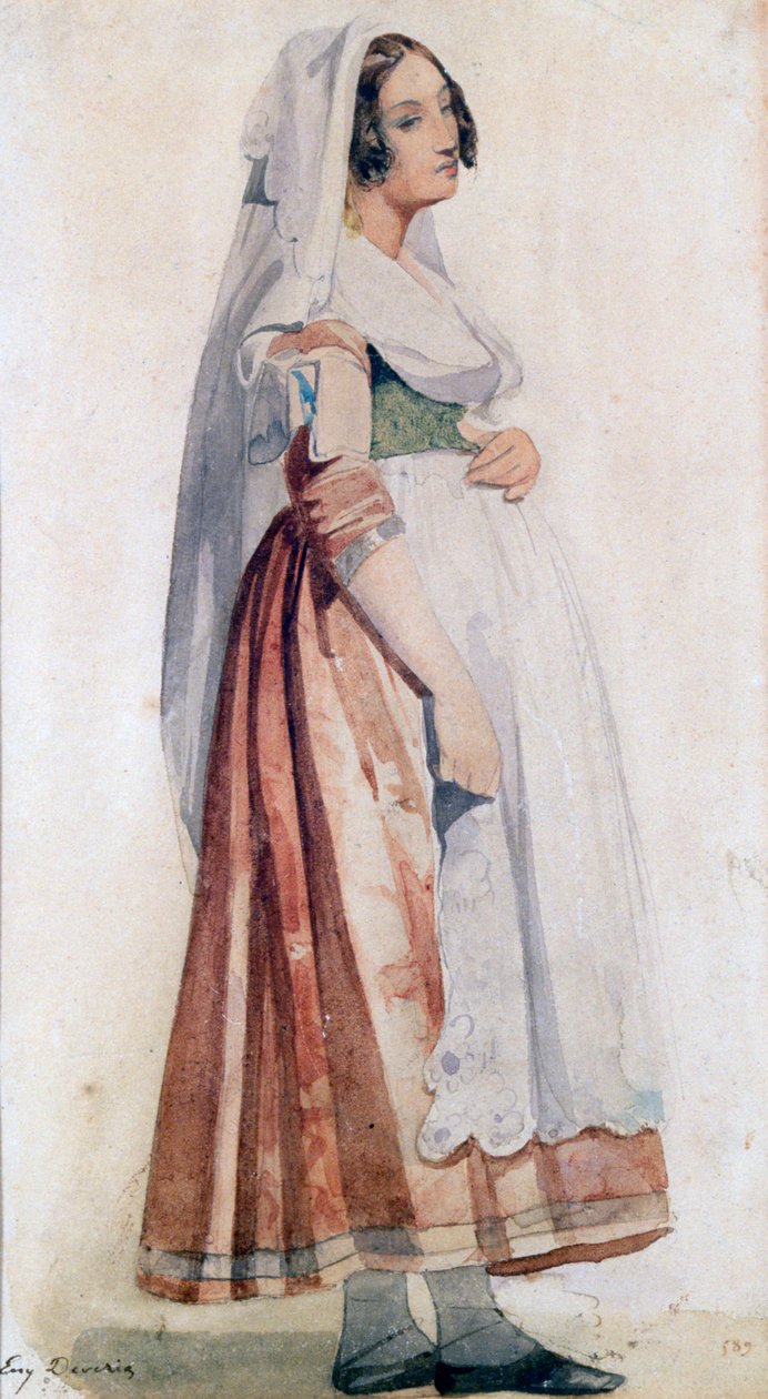 युवा इतालवी, c1825-1865 द्वारा यूजीन डेवेरिया