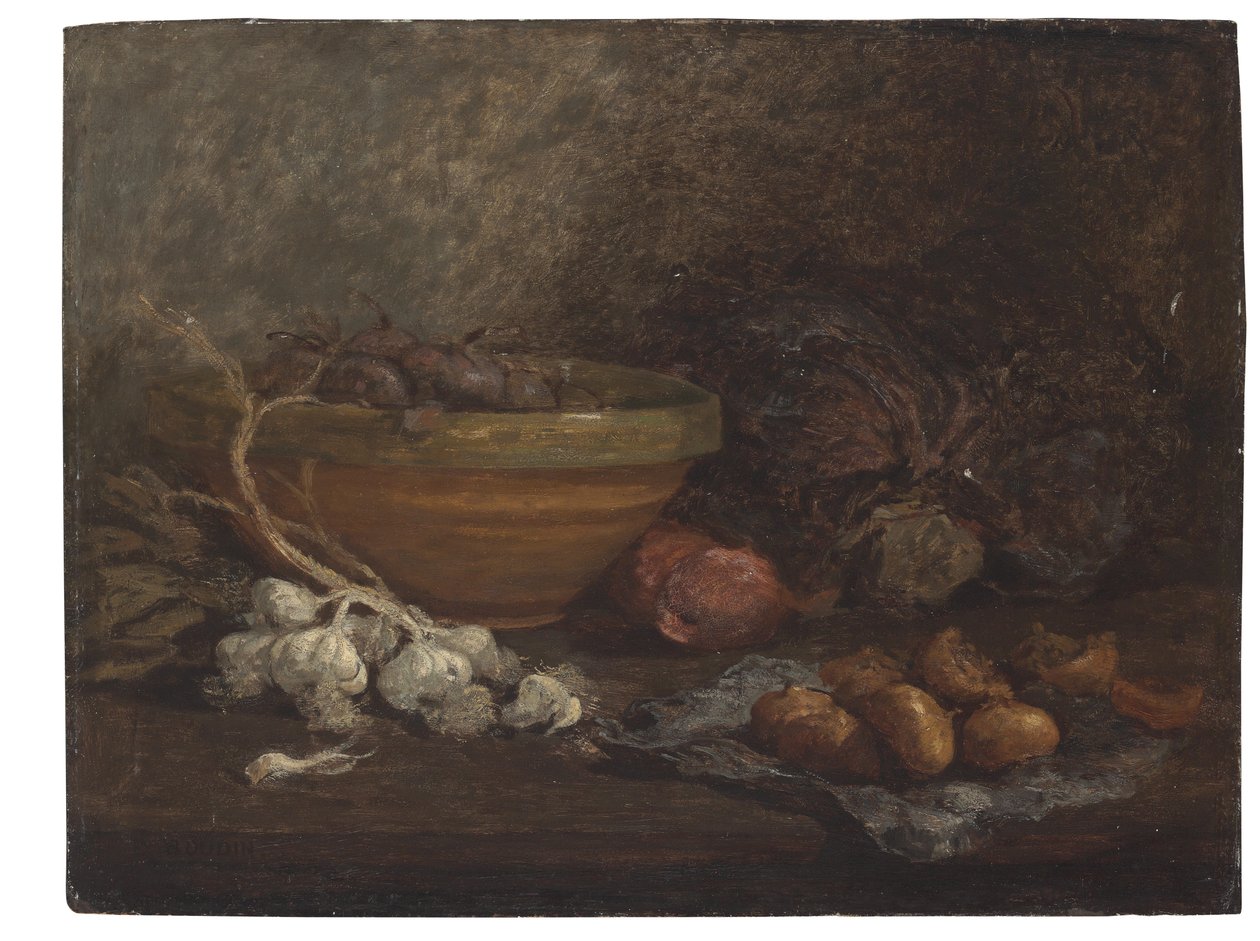 फिर भी प्याज के साथ जीवन, c.1853-56 द्वारा यूजीन लुई बौडिन