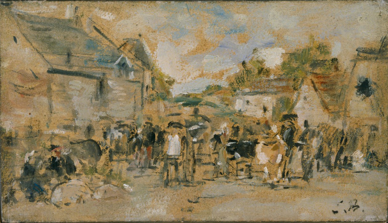 'ग्राम बाजार', 1844-1898 द्वारा यूजीन लुई बौडिन
