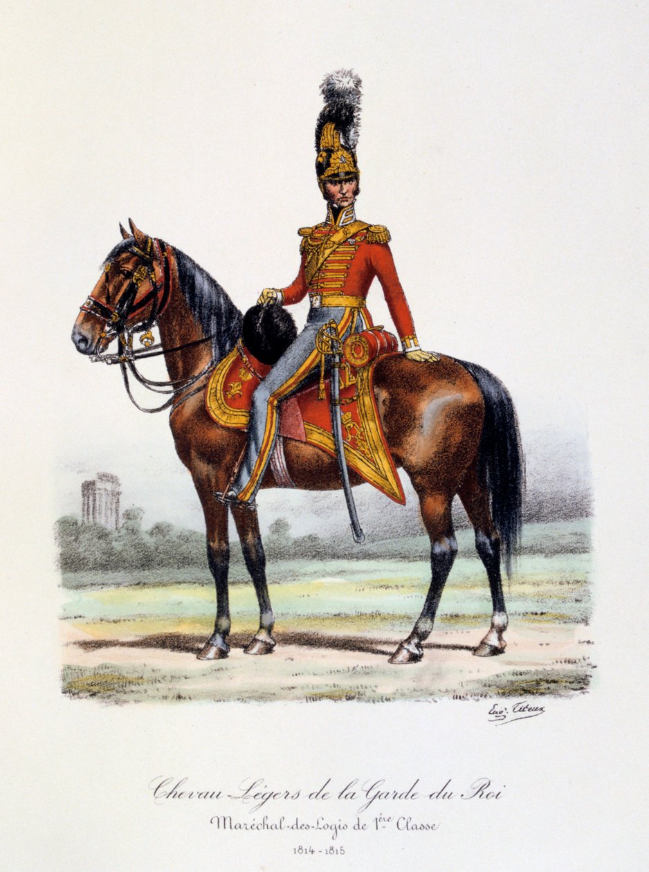 शेवॉ-लेयर्स ऑफ़ द किंग्स गार्ड, फर्स्ट क्लास मारचेल-डेस-लोगिस, 1814-15 द्वारा यूजीन टिटेक्स