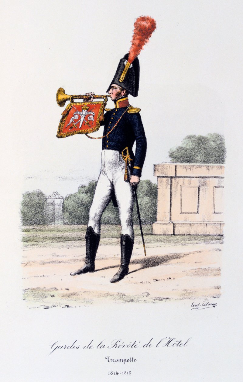 होटल प्रीवोट गार्ड्स, ट्रम्पेटर, 1814-16 द्वारा यूजीन टिटेक्स