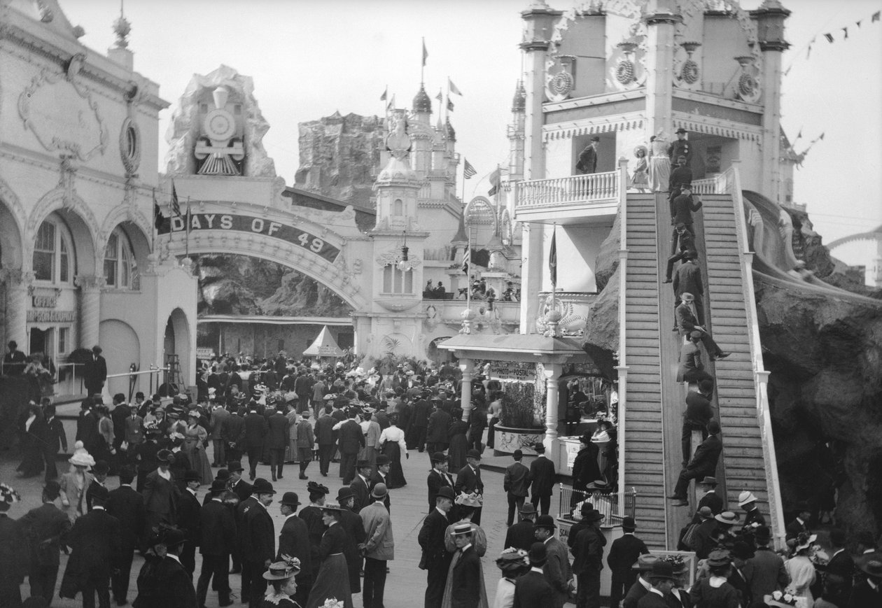 लूना पार्क, 1909 (नाइट्रेट नकारात्मक) द्वारा यूजीन वेमलिंगर