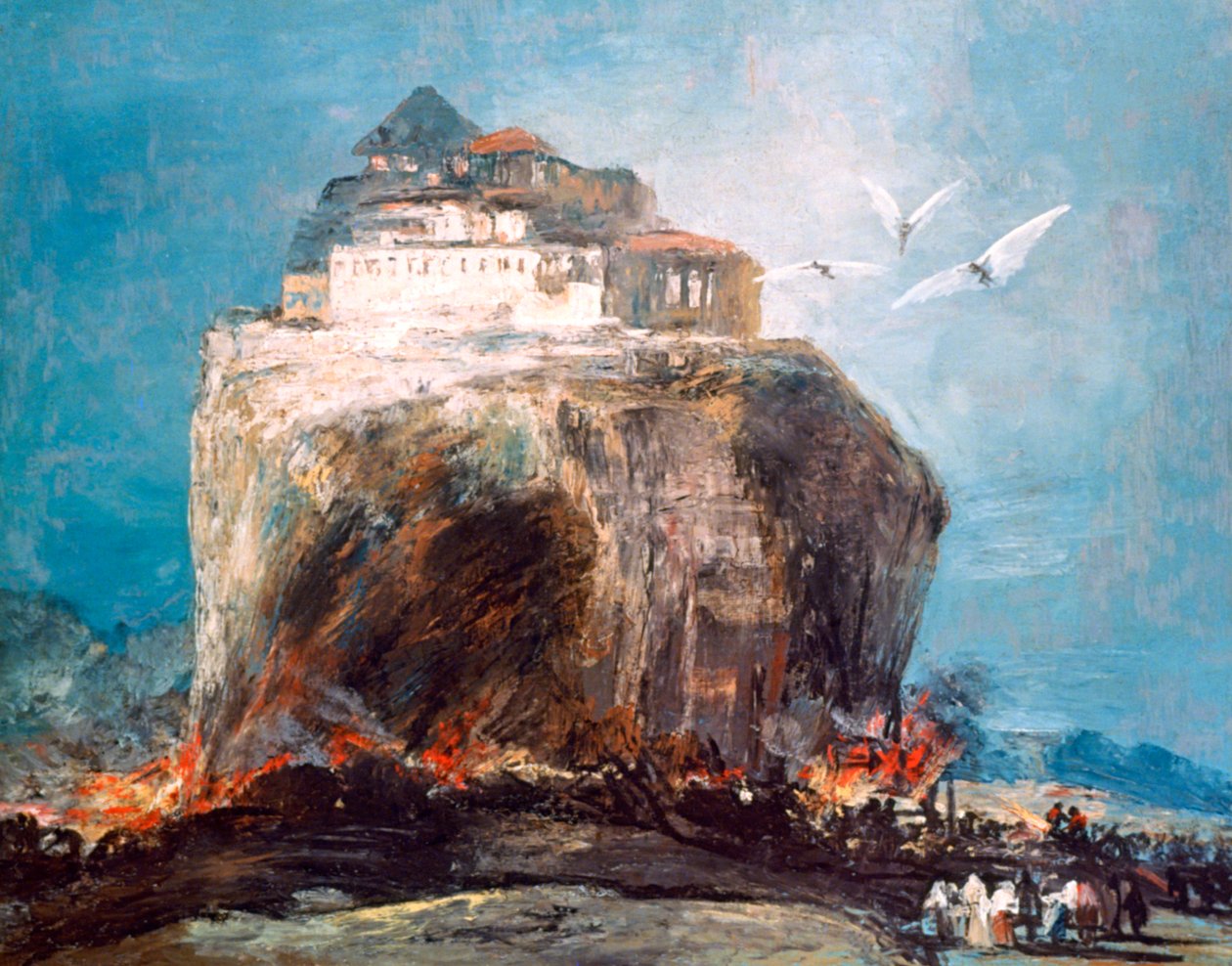 सिटी ऑन द रॉक, c1878-1918 द्वारा यूजेनियो लुकास विलमिल