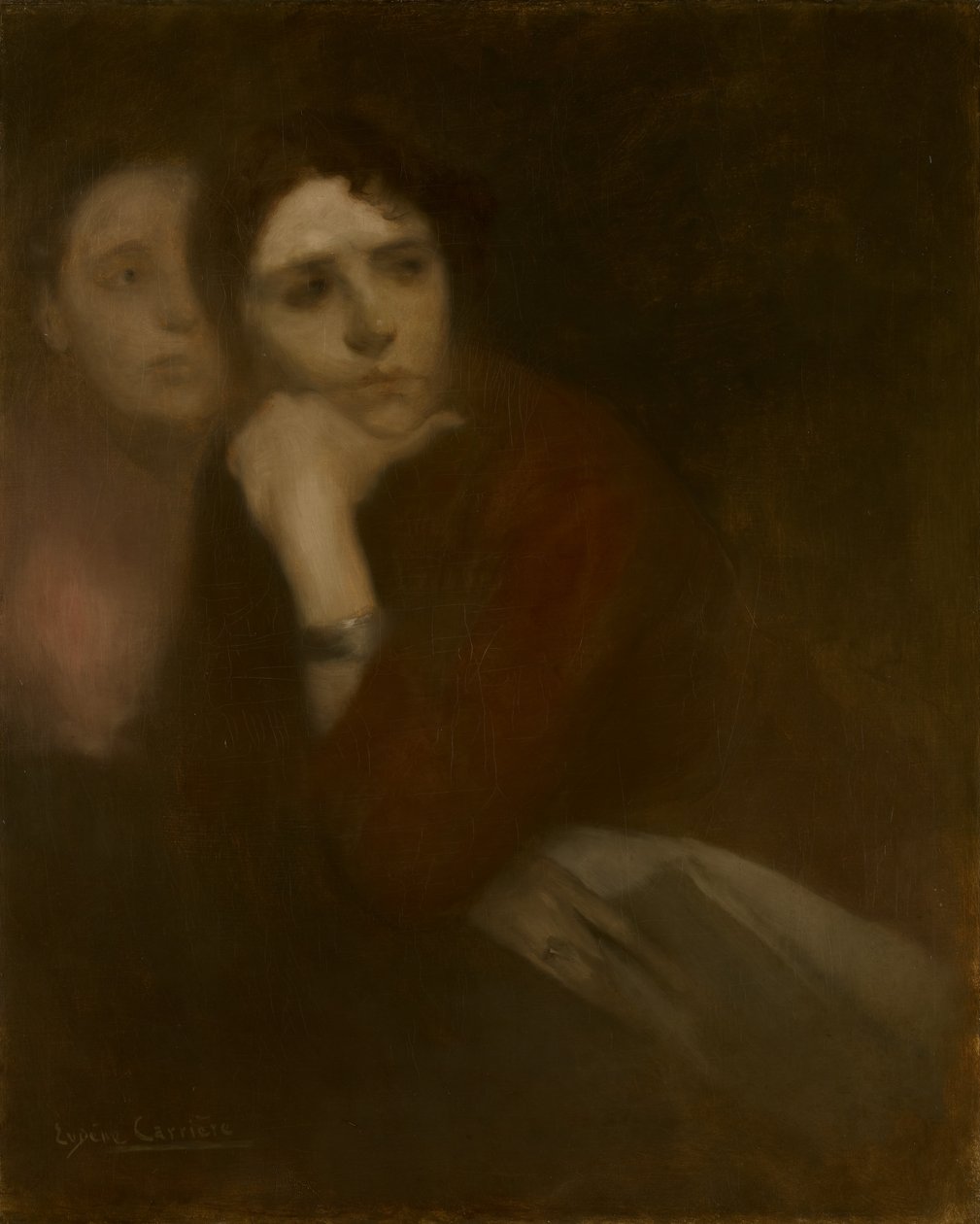 दो महिलाएं, c.1895 द्वारा यूजीन कैरिअर