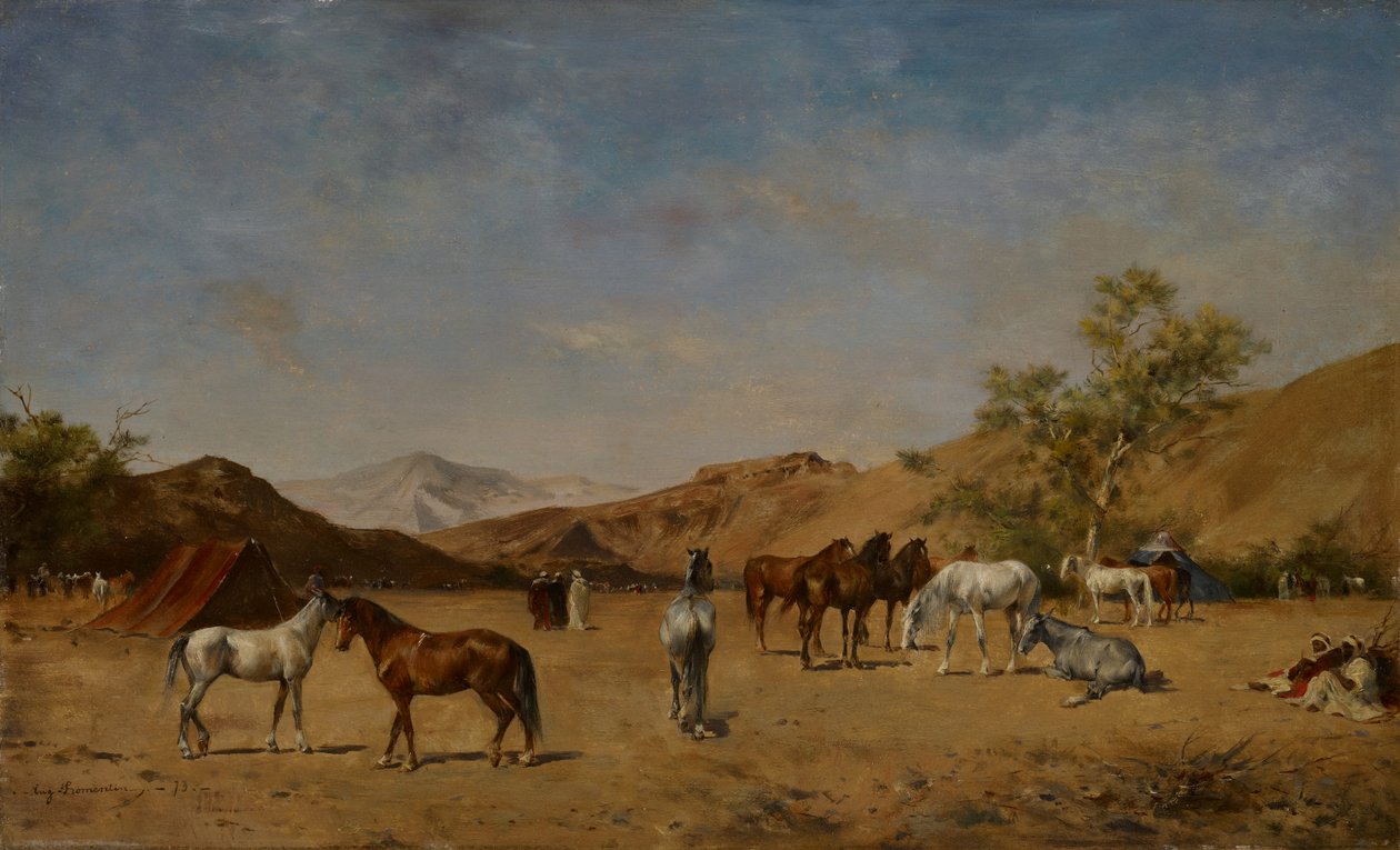 एक अरबी शिविर, 1873 द्वारा यूजीन फ्रॉमेंटिन