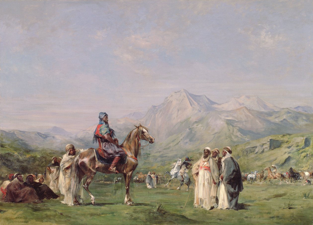 एटलस पर्वत में एक खोज, c.1865 द्वारा यूजीन फ्रॉमेंटिन