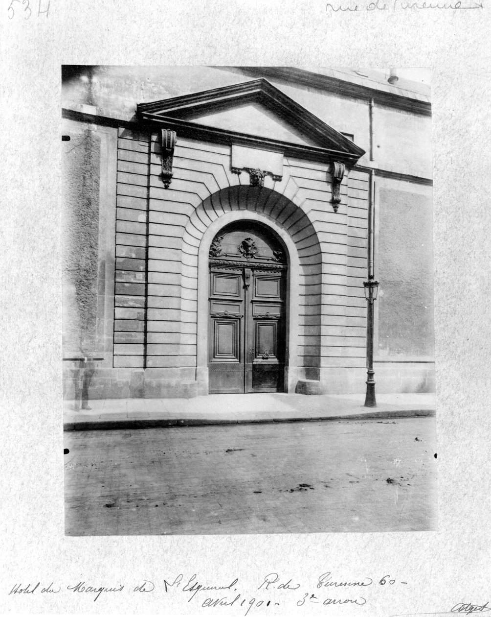पेरिस में ग्रैंड वेनेउर होटल, 60 रु डे टुरेन, 1901 द्वारा यूजेन एटगेट