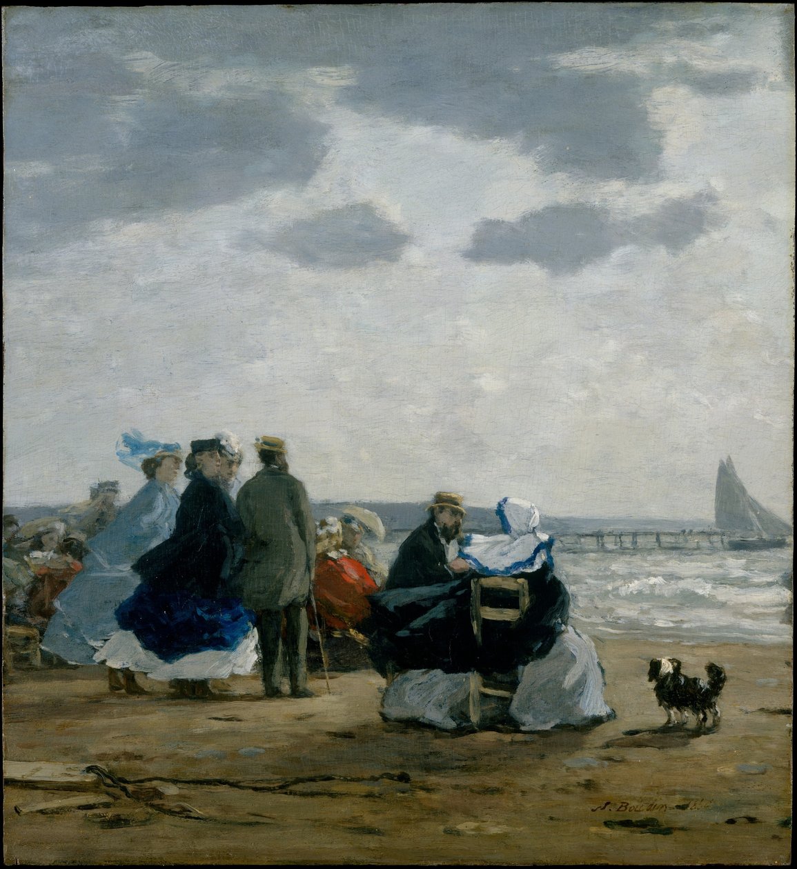 समुद्र तट पर, Dieppe द्वारा यूजीन लुई बौडिन