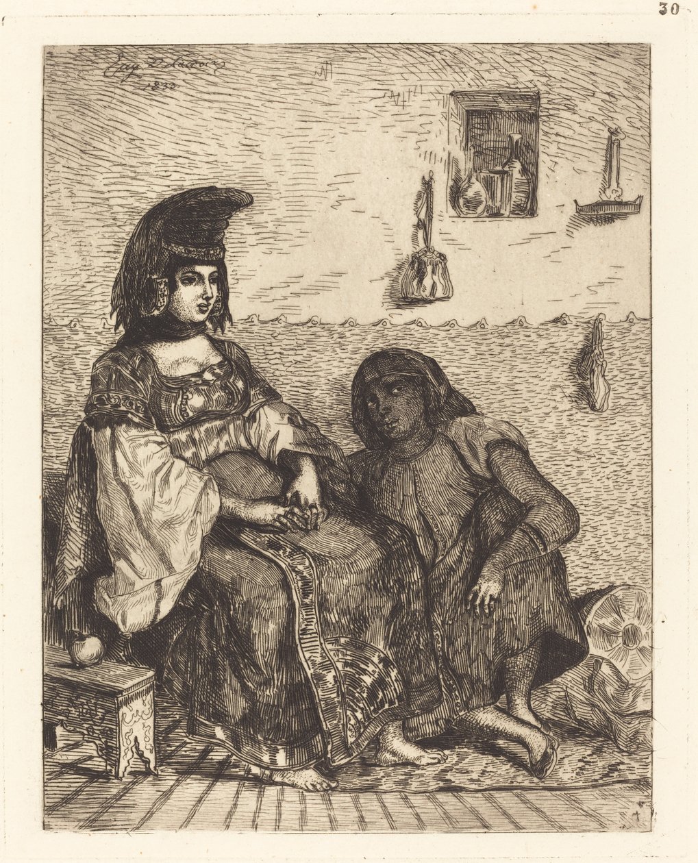 अल्जीयर्स की यहूदी महिला Juive d'Alger, 1833। द्वारा यूजीन डेलाक्रोइक्स