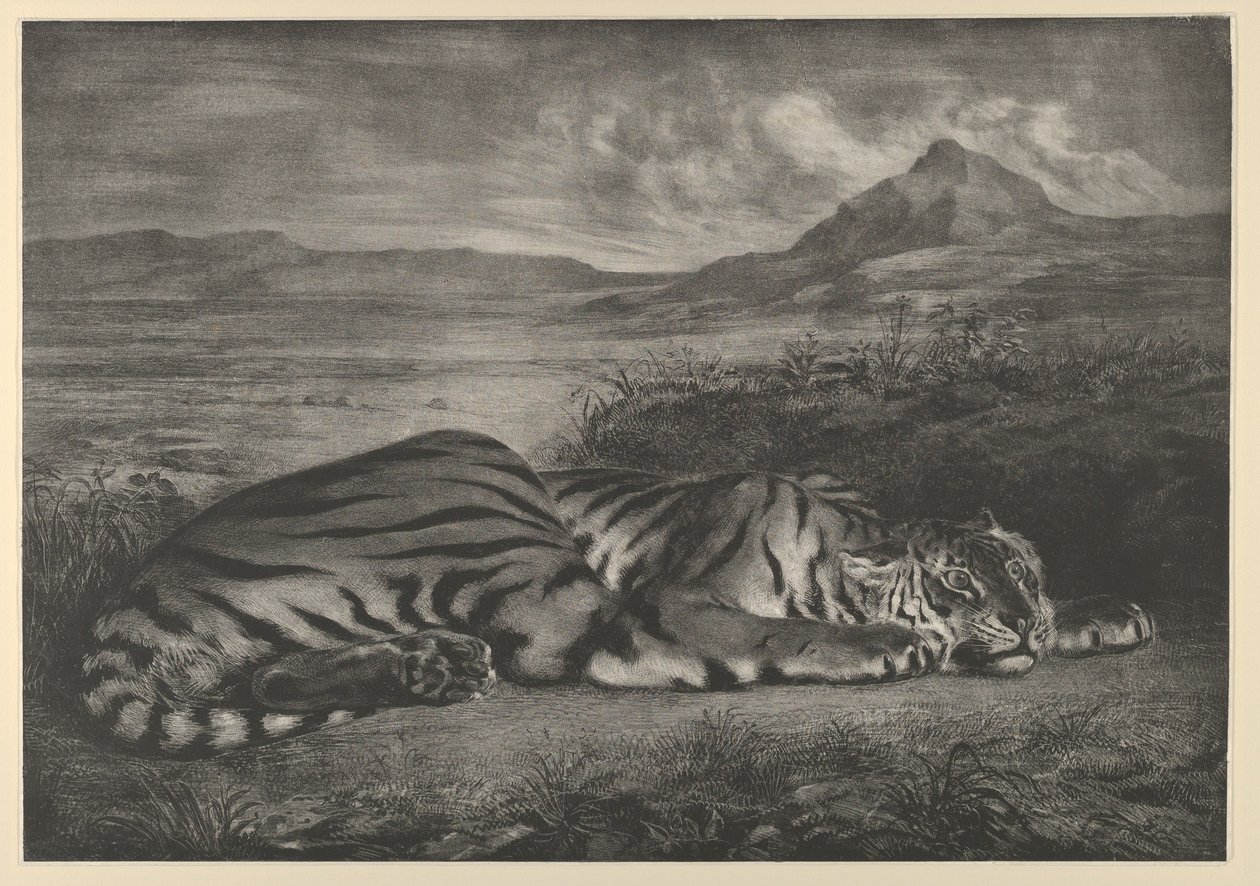 रॉयल टाइगर, 1829, 1829। द्वारा यूजीन डेलाक्रोइक्स