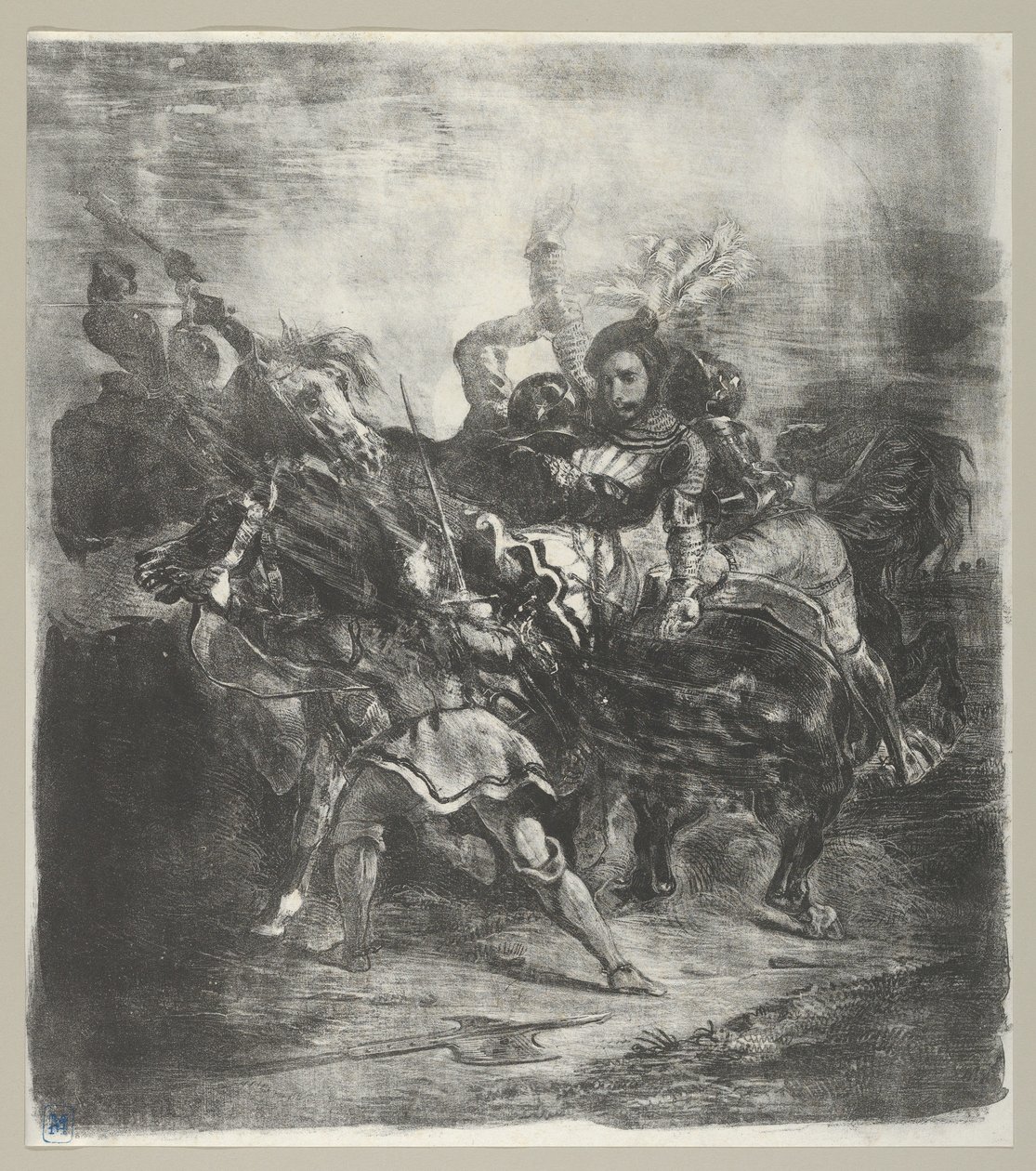गोएट्ज़ मेन, 1836-43, 1836-43 द्वारा वेस्लिंगन पर हमला। द्वारा यूजीन डेलाक्रोइक्स