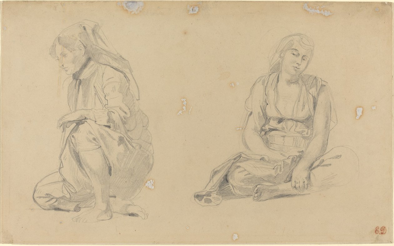 अल्जीयर्स की महिलाएं, 1833। द्वारा यूजीन डेलाक्रोइक्स