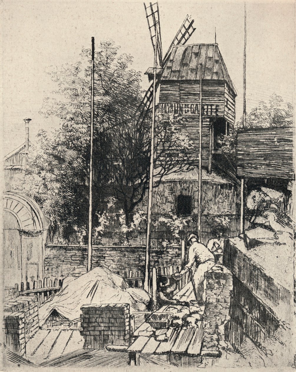द मौलिन डे ला गैलेट, मोंटमार्ट्रे, 1915 द्वारा यूजीन डेलाट्रे