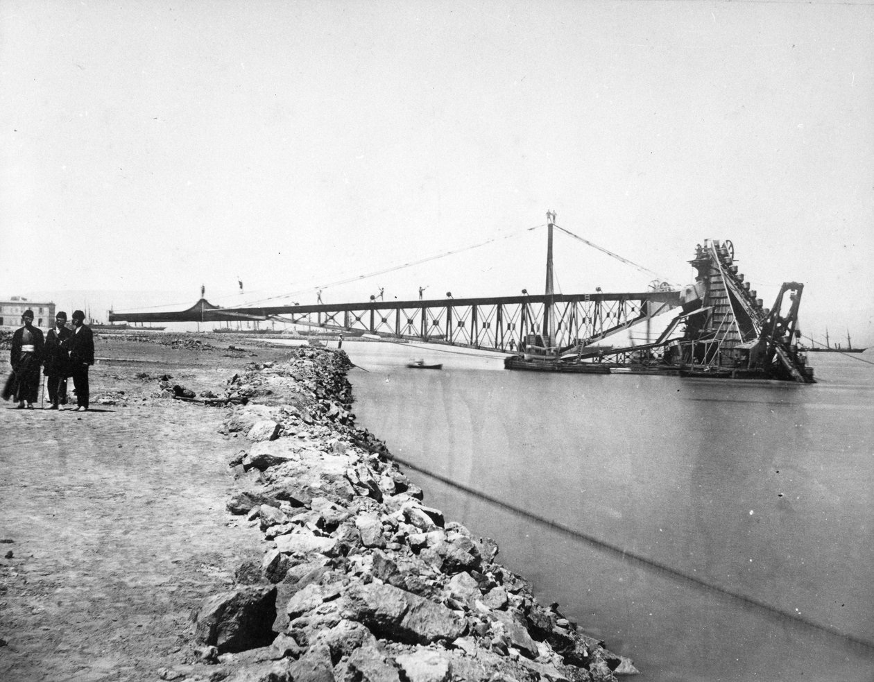स्वेज नहर को तोड़ना, c.1870s द्वारा यूरोपीय फोटोग्राफर