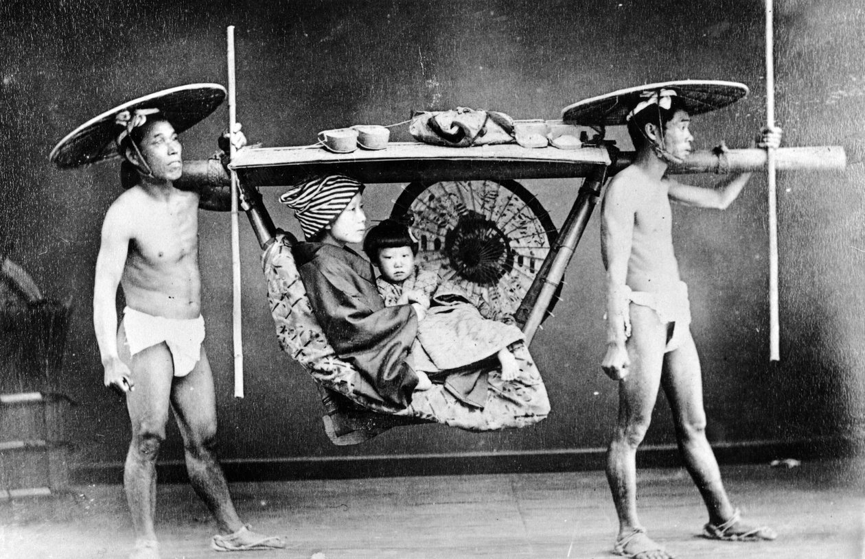 जापानी लिटर, c.1890 द्वारा यूरोपीय फोटोग्राफर