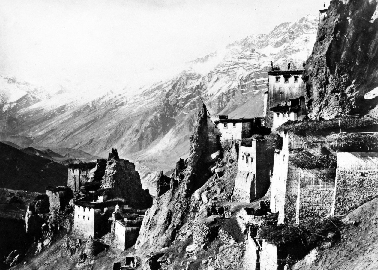 लद्दाखी गाँव, c.1860-80 द्वारा यूरोपीय फोटोग्राफर