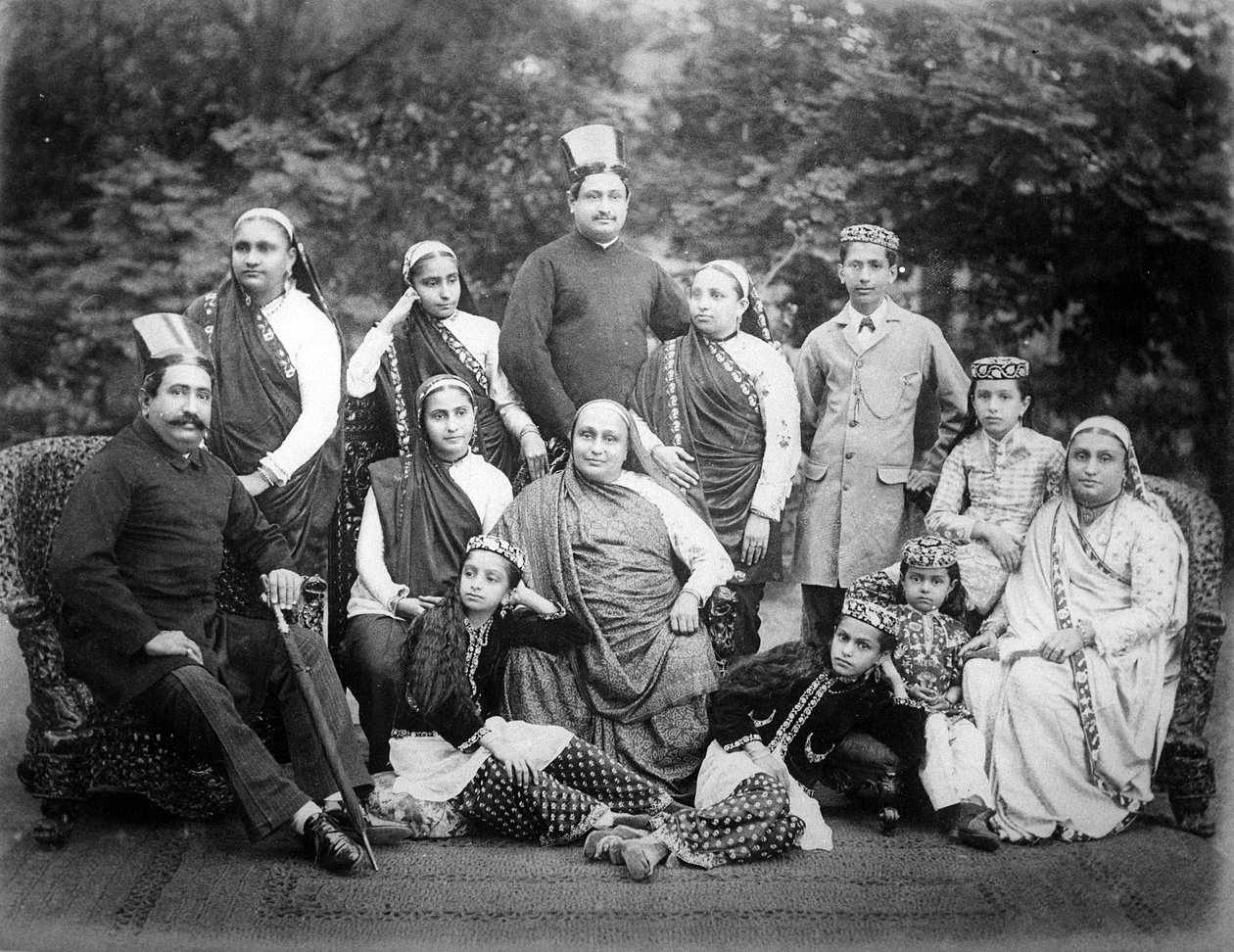 पारसी परिवार, देर से C19th द्वारा यूरोपीय फोटोग्राफर