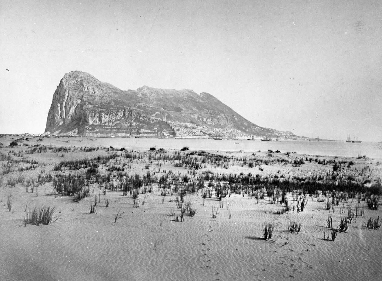 द रॉक ऑफ जिब्राल्टर, c.1870s द्वारा यूरोपीय फोटोग्राफर