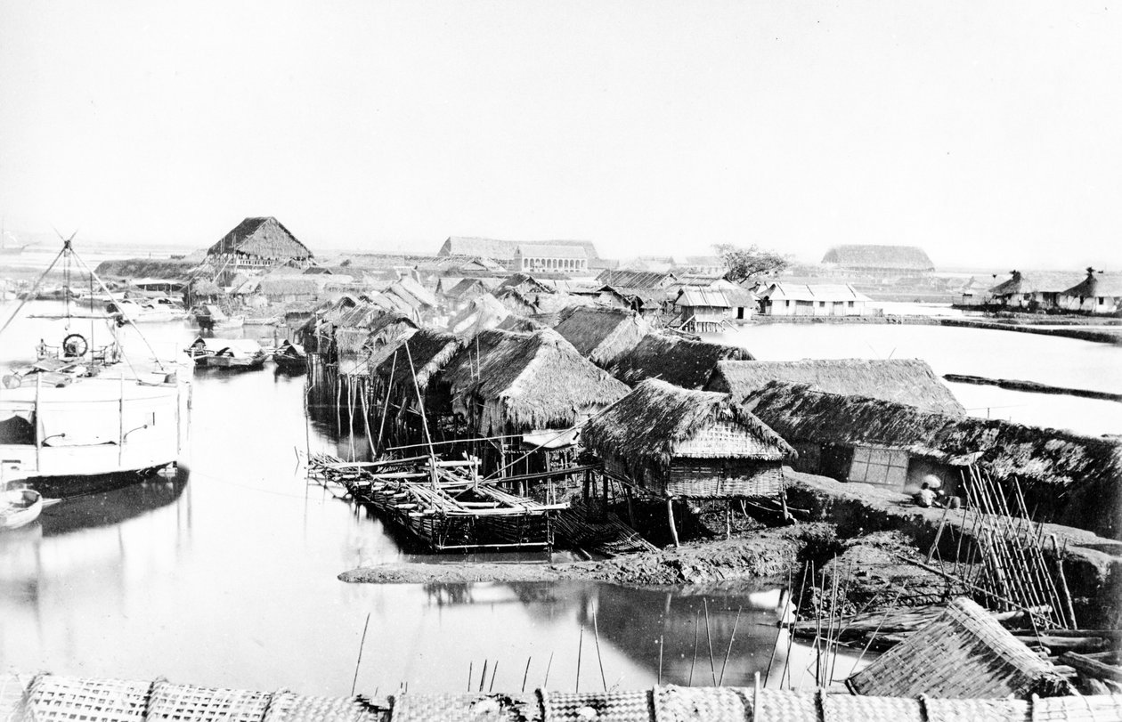 देशी मकान, साइगॉन, c.1870s द्वारा यूरोपीय फोटोग्राफर