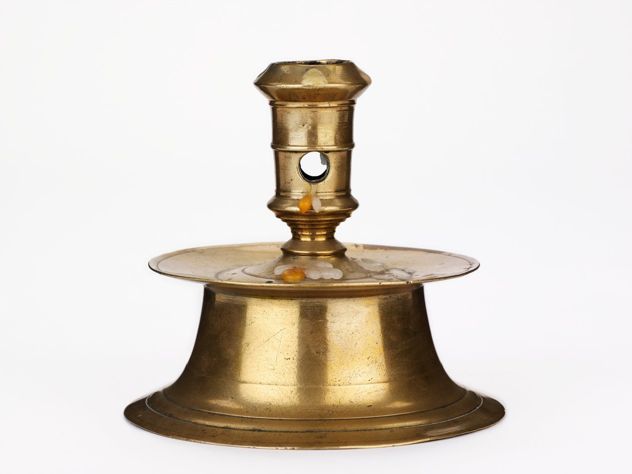 कैप्टन कैंडलस्टिक, c.1600 (पीतल) द्वारा यूरोपीय स्कूल