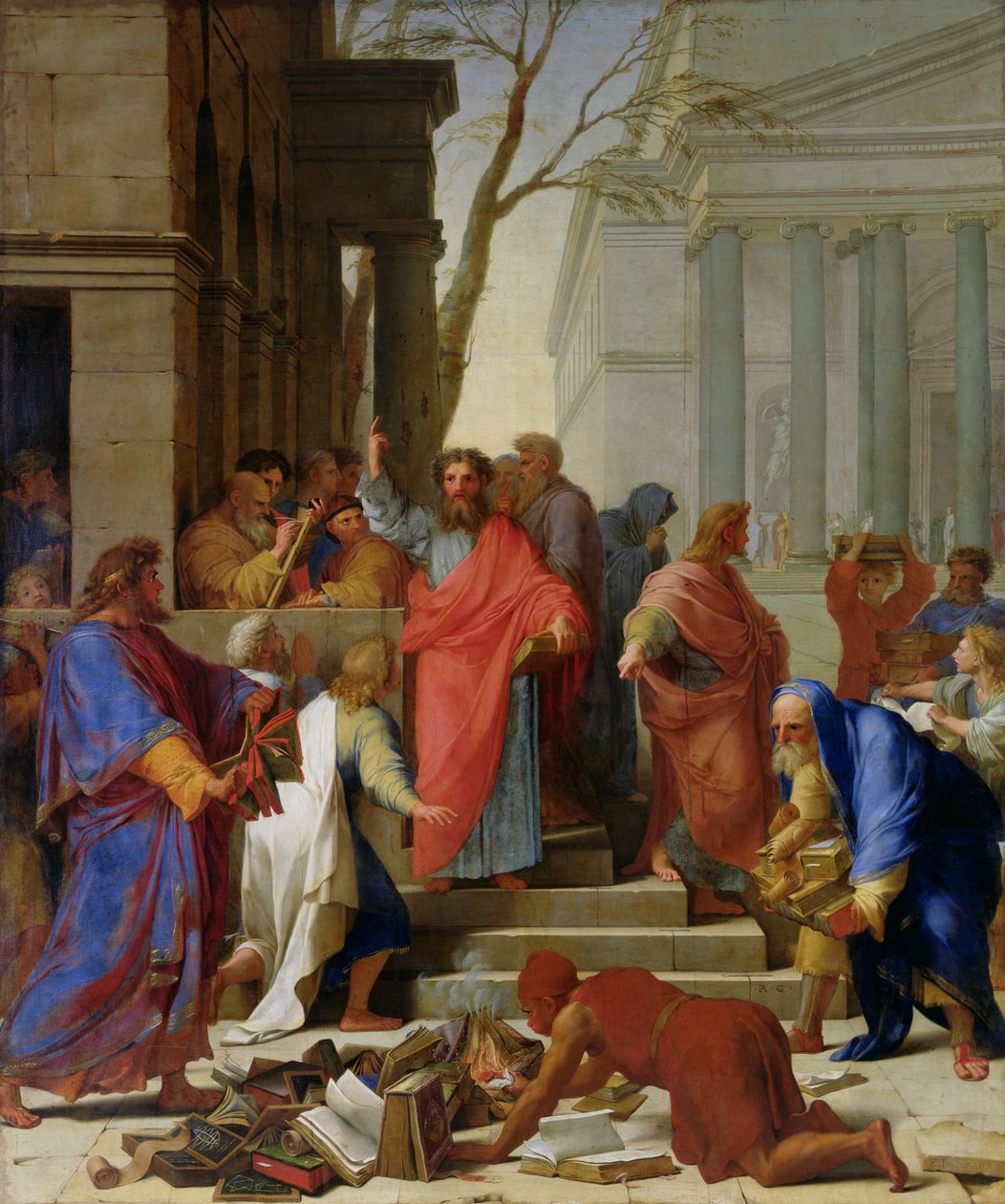 एफिसस, 1649 में सेंट पॉल का प्रवचन द्वारा Eustache Le Sueur