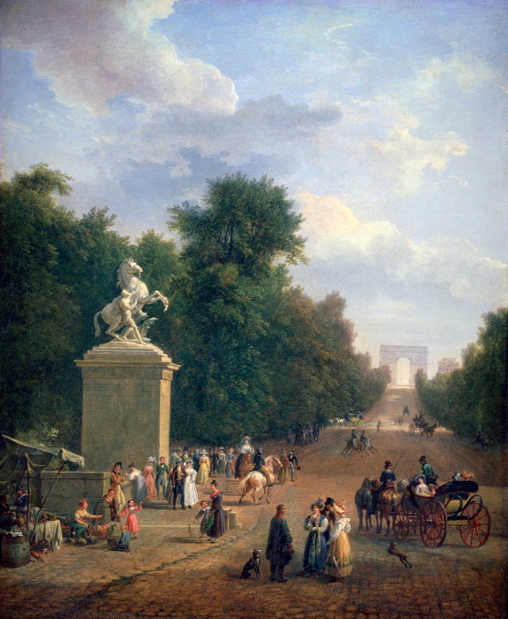 चैम्प्स-thelysées के लिए प्रवेश द्वार, c1804-1836 द्वारा Eustache फ्रेंकोइस डुवल