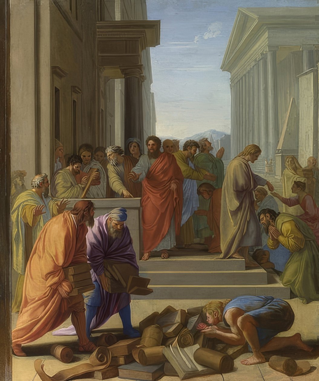 प्रेषित पौलुस इफिसुस में प्रचार करता है। 1649 द्वारा Eustache Le Sueur