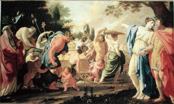 Poliphilus at the Triumph of Bacchus, 1637-38  द्वारा Eustache Le Sueur
