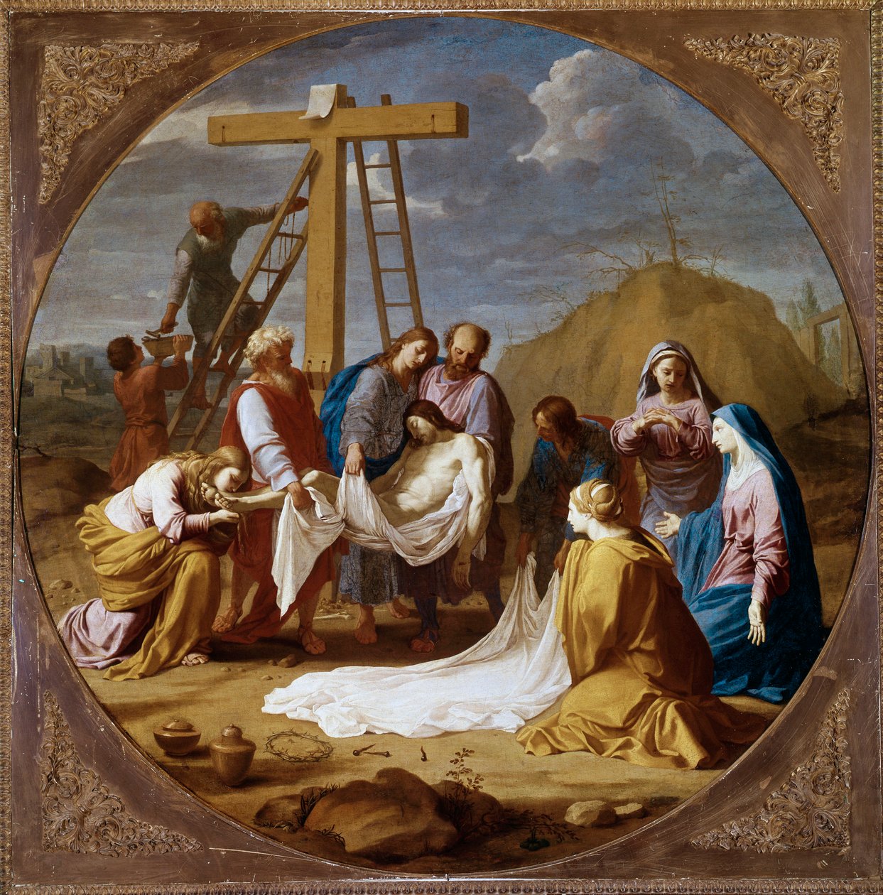 मसीह का चित्रण (कैनवास पर तेल, लगभग १६५१) द्वारा Eustache Le Sueur