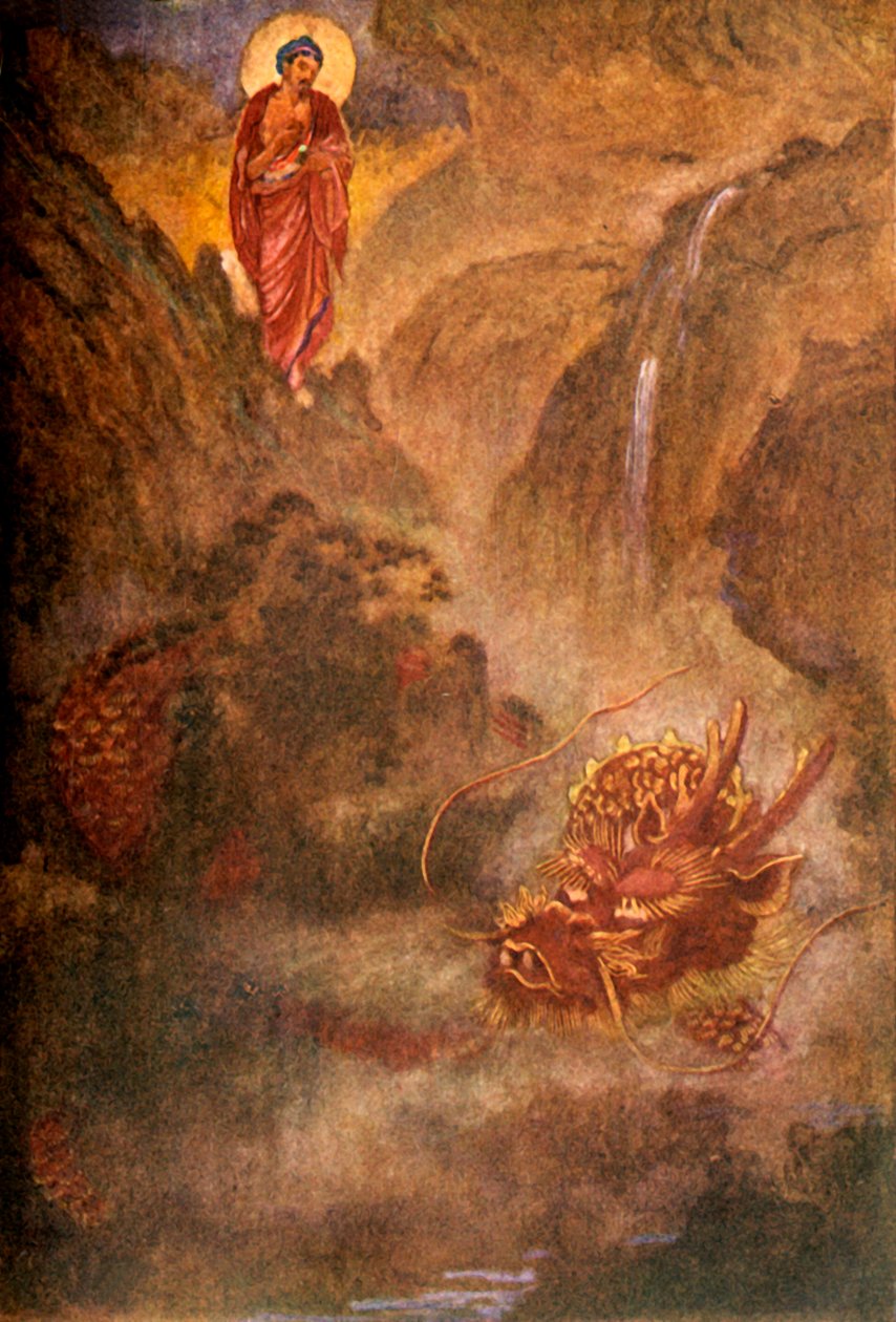 बुद्ध और ड्रैगन, 1912। द्वारा एवलिन पॉल